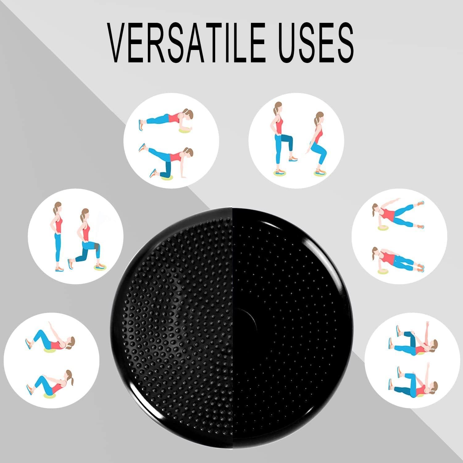 Cojín Inestable Nvzi 34cm con Pelota de Masaje y Bomba