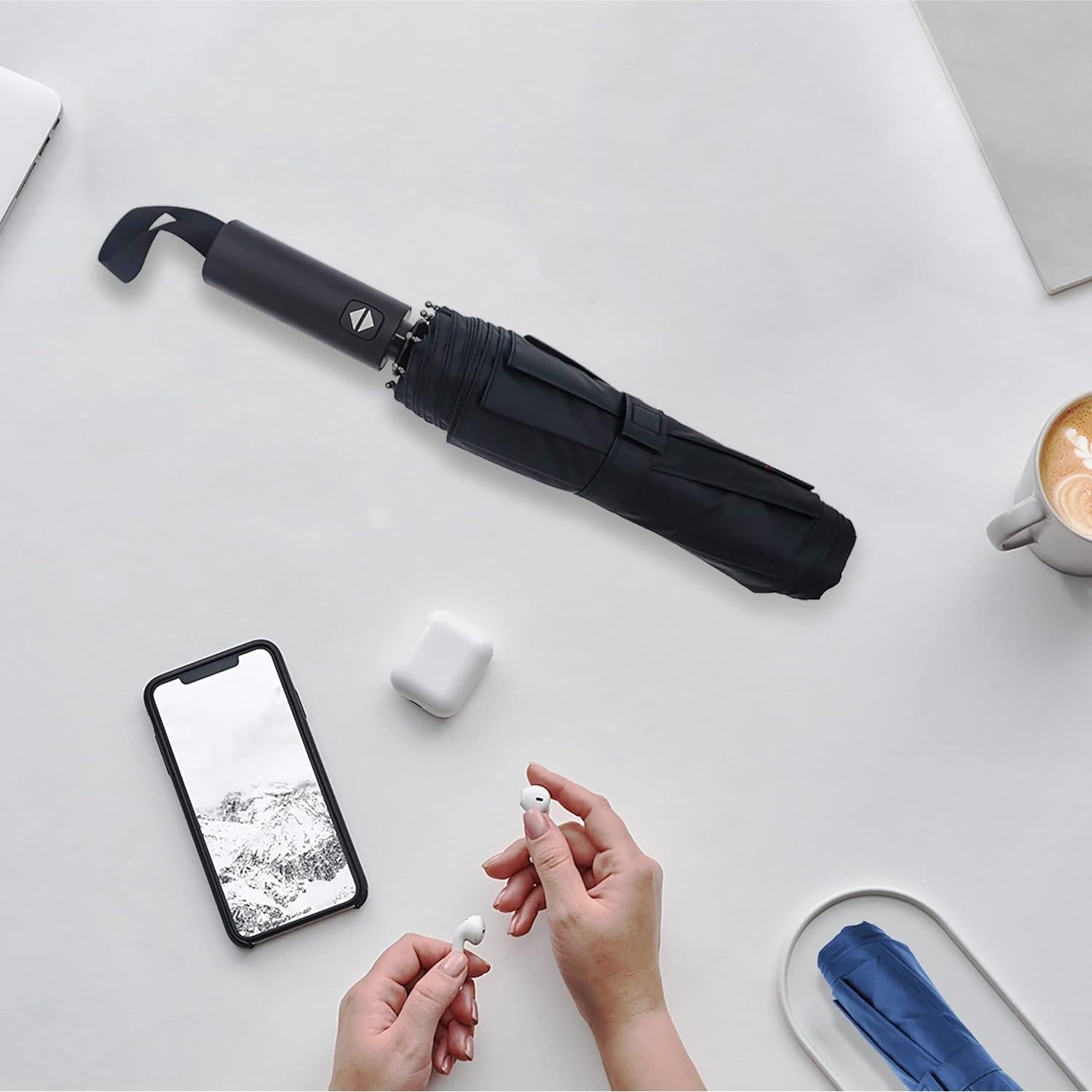 Paraguas Automático Pumi-geous Compacto UV 50+ Negro