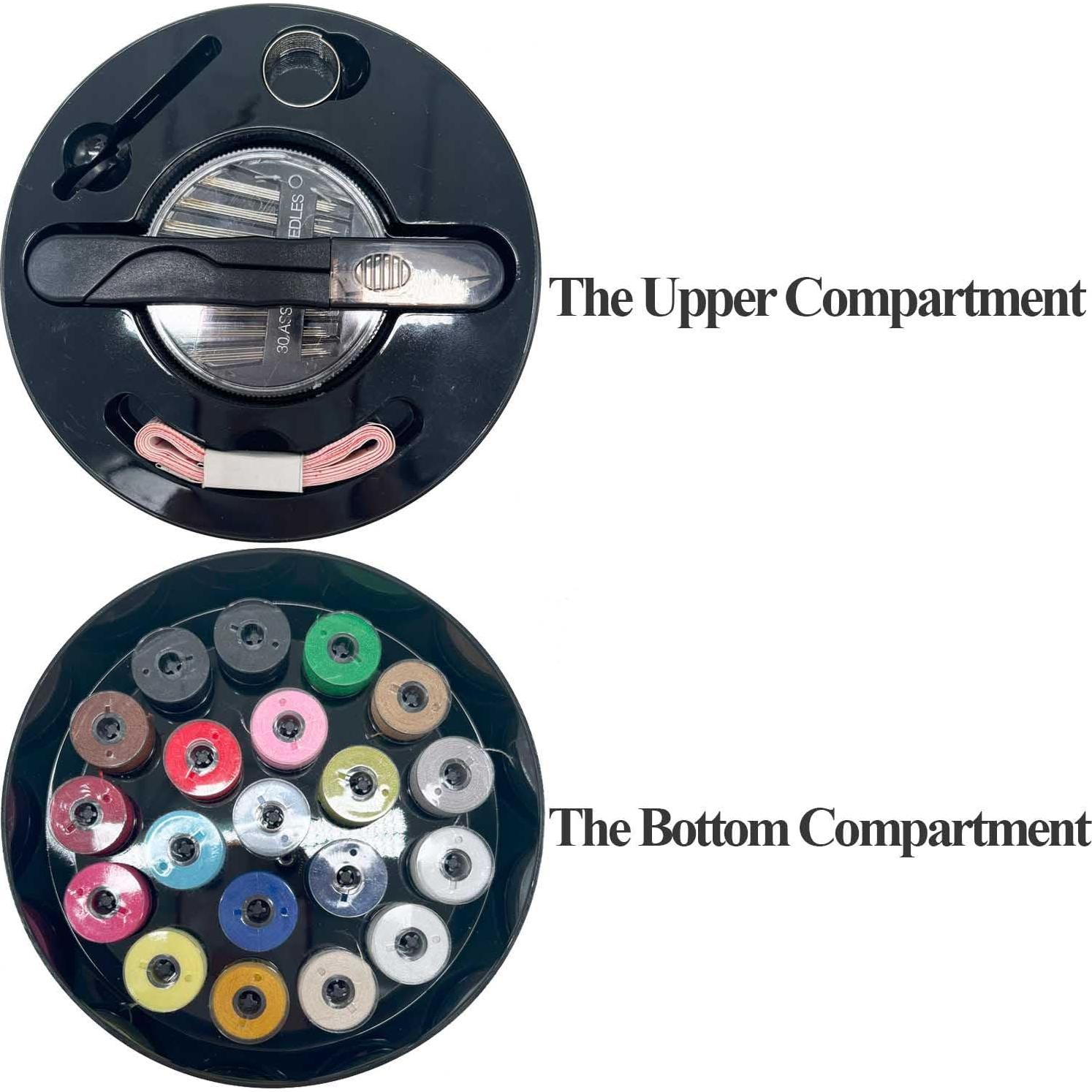 Kit de Costura UNIKON Negro con 30 Agujas y 20 Hilos