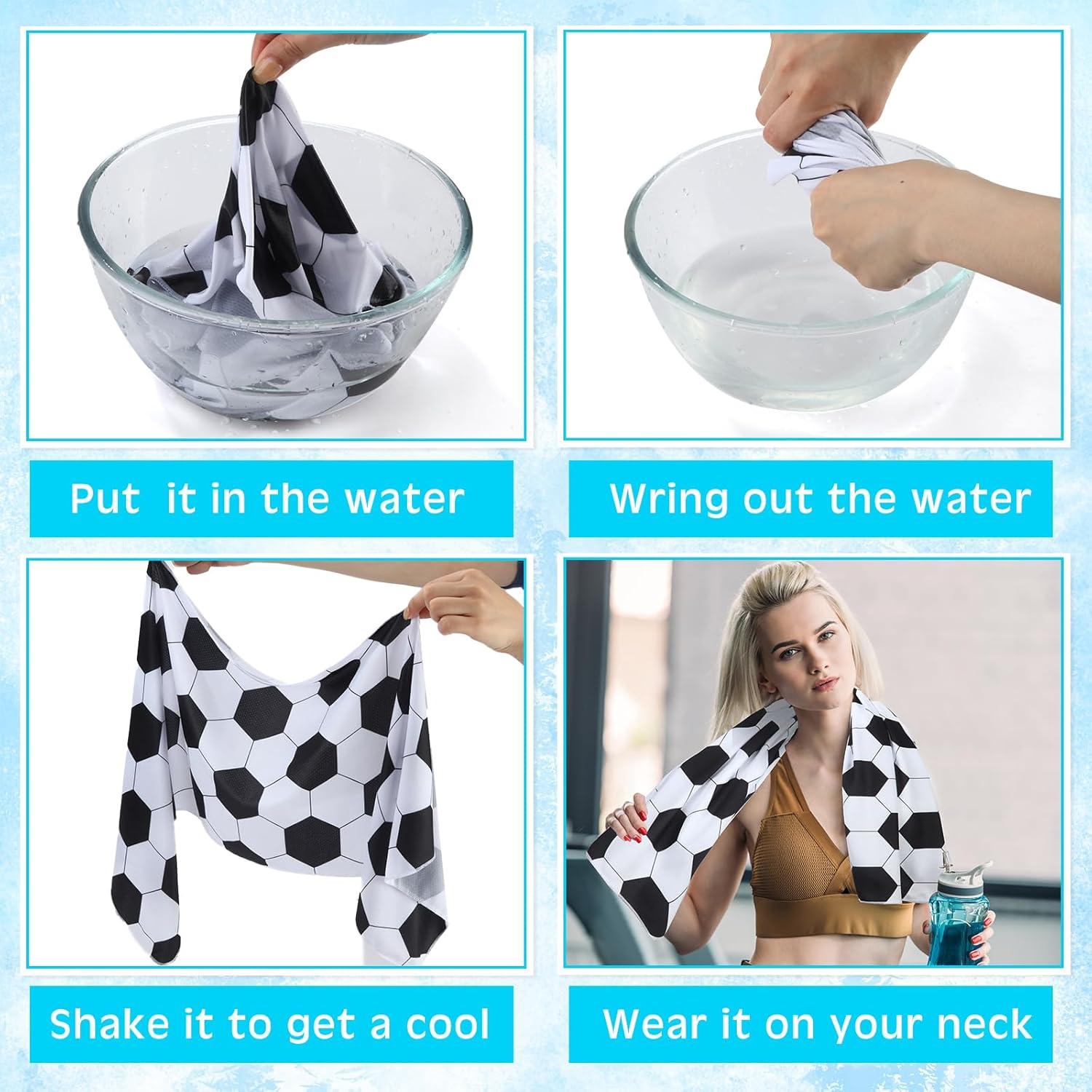 12 Toallas Enfriadoras FuWeave 30x100 cm Microfibra Fútbol