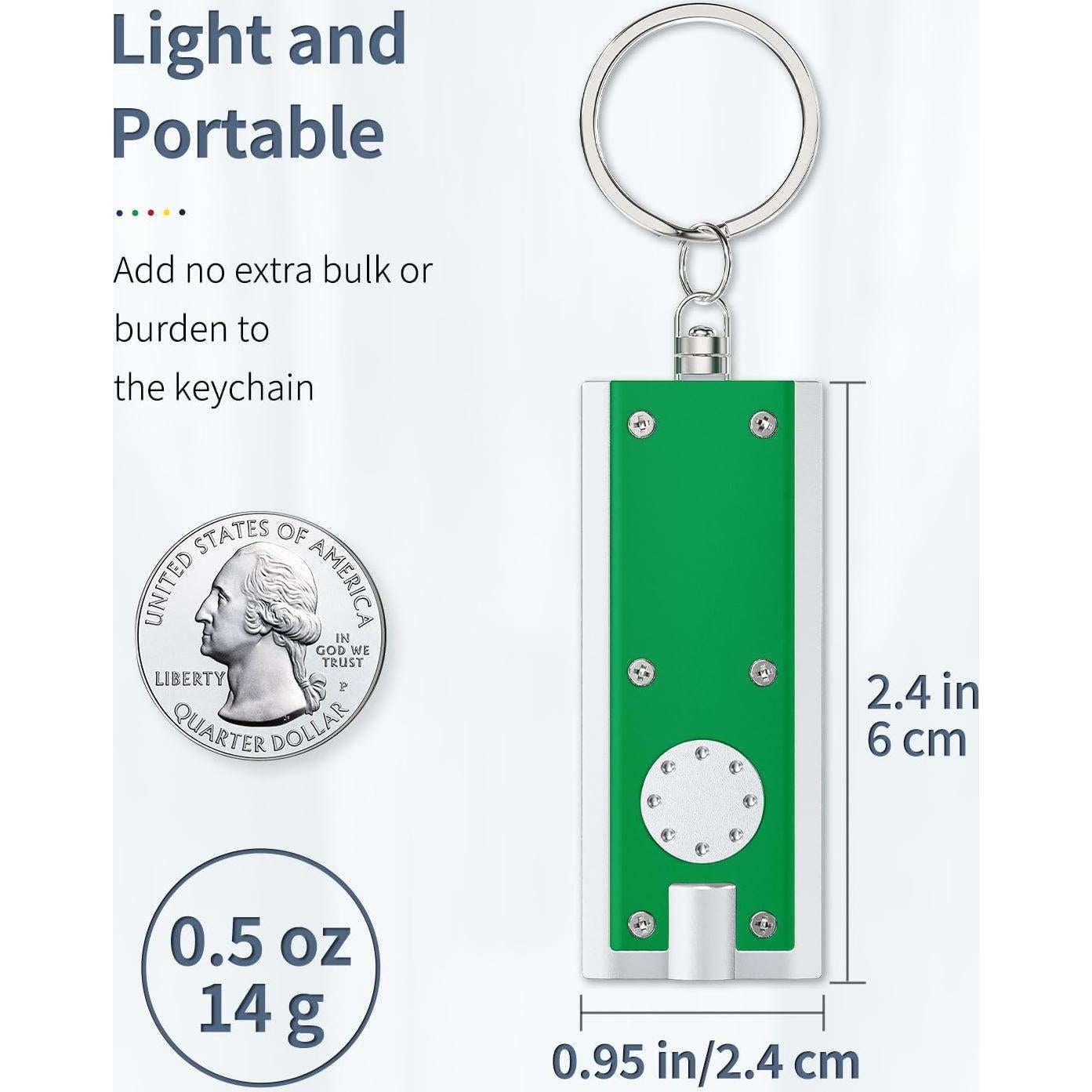 Paquete de 10 Linternas LED de Llave Uniclife Mini 12 Lúmenes