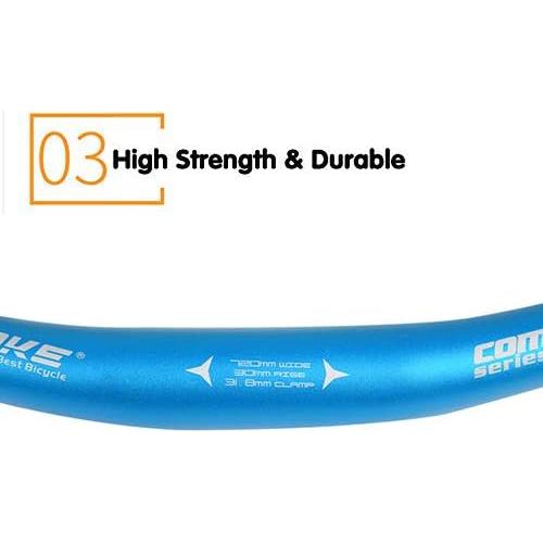 Manillar Elevado MTB Wake 720mm Aluminio Azul Ergonomico