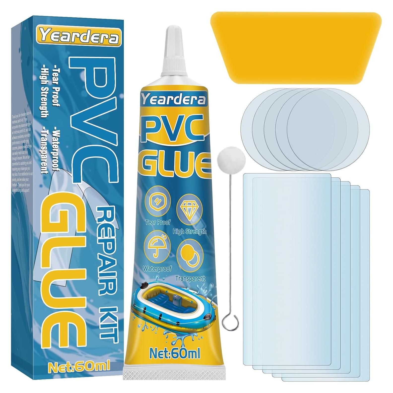 Kit de Reparación de Piscina Yeardera con Pegamento PVC 90g
