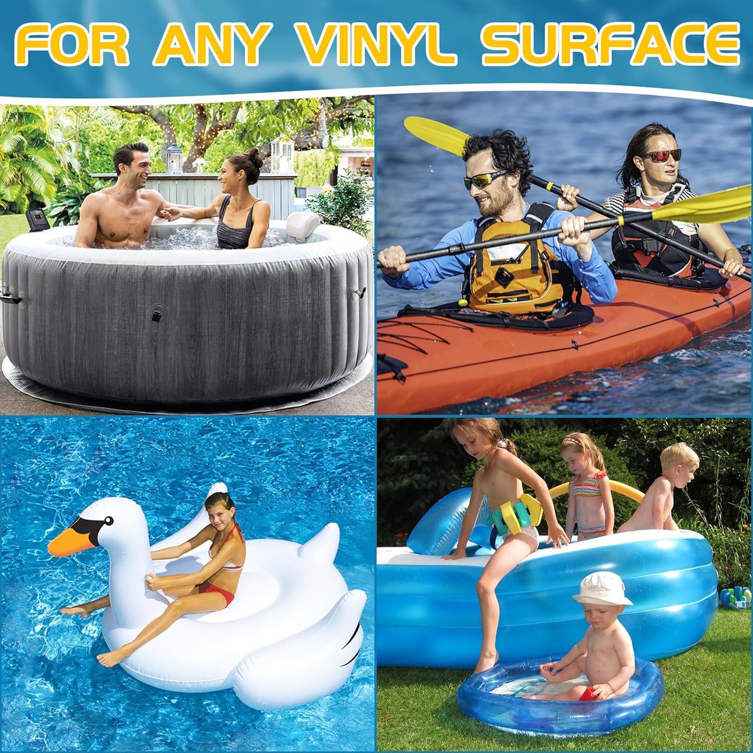 Kit de Reparación de Piscina Yeardera con Pegamento PVC 90g