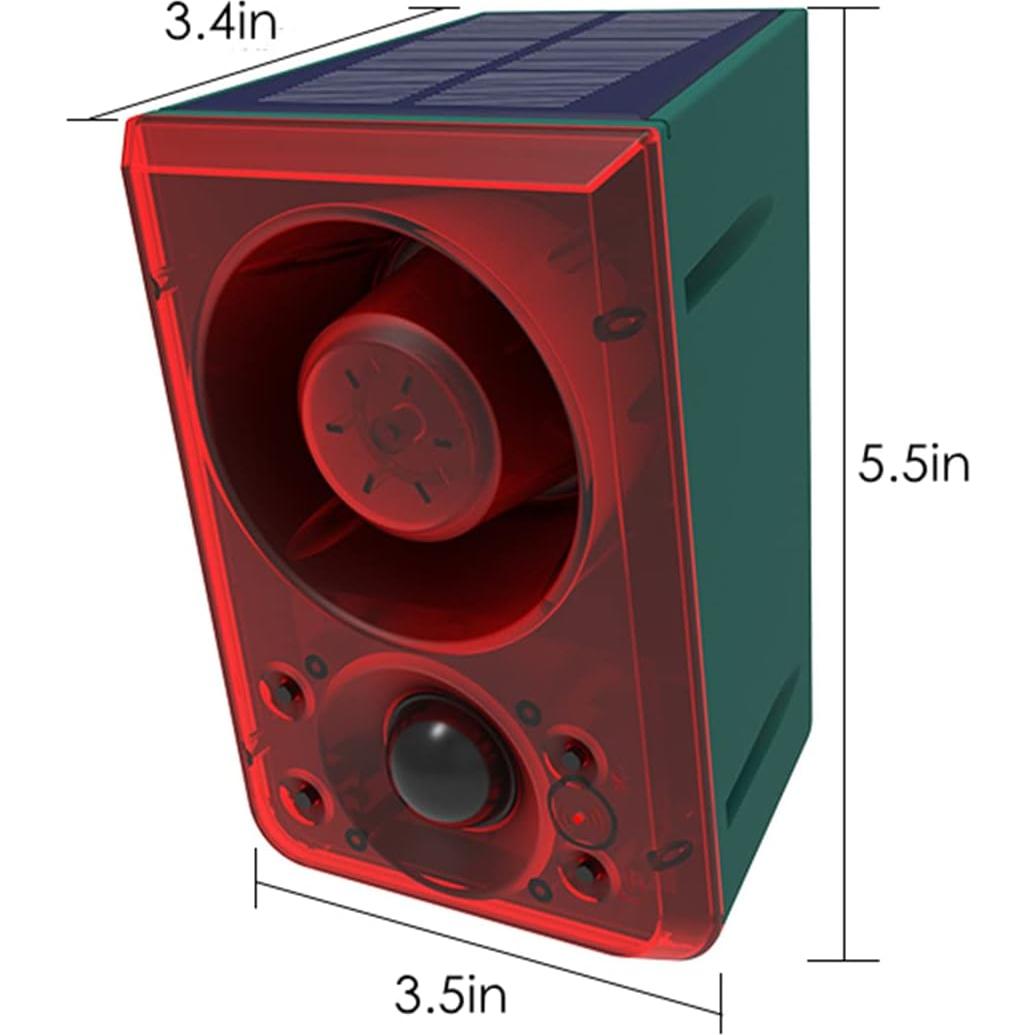 Alarma de Movimiento Solar HULPPRE con Sonido Grabable 130dB