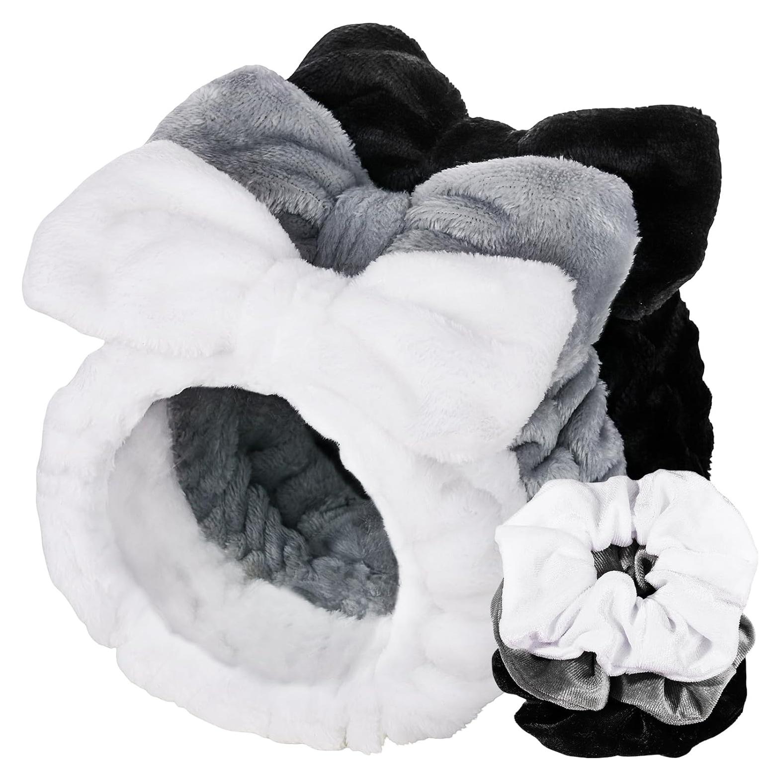 Banda para la cabeza Spa LEOBRO - 3 colores, microfibra, elástica