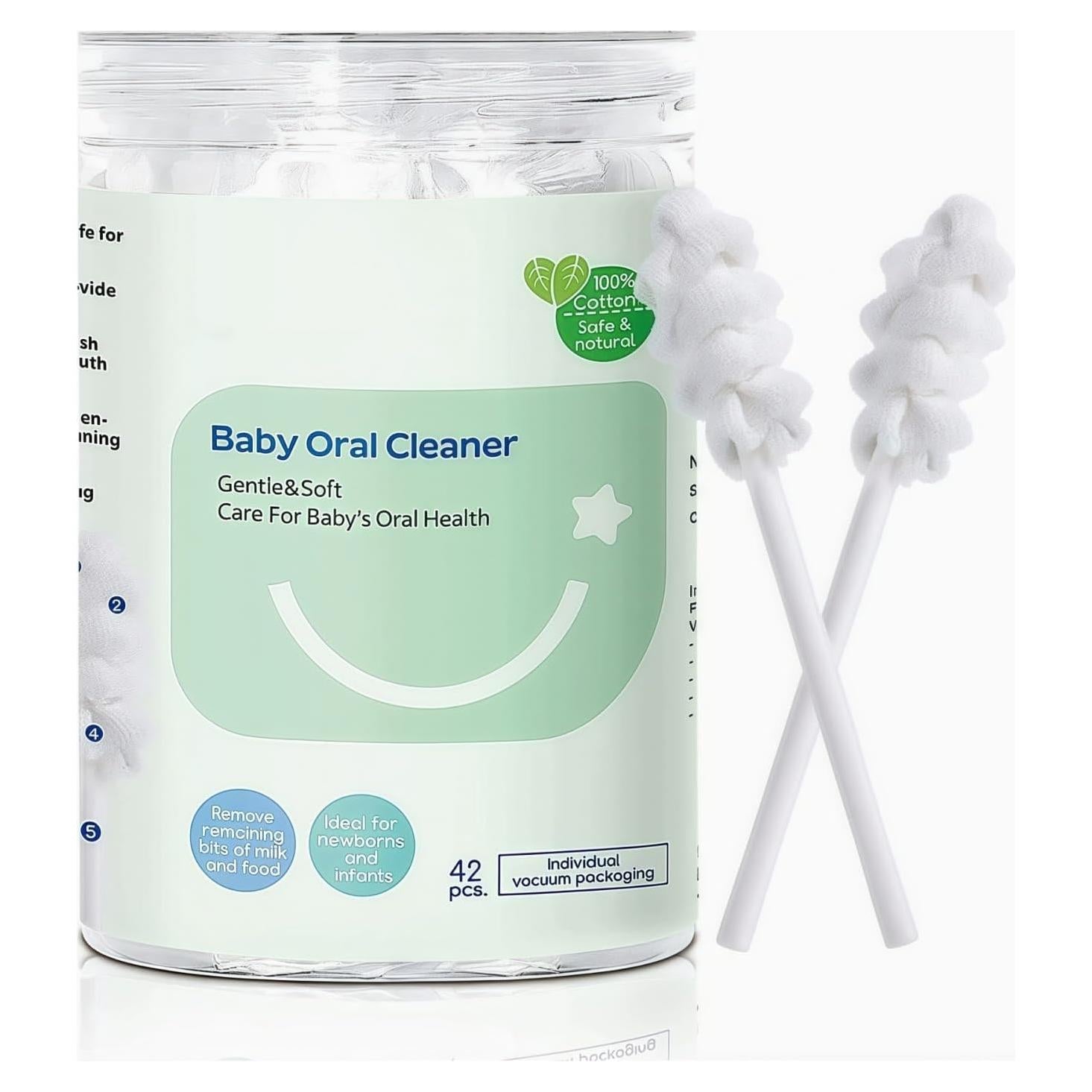 Cepillo de Dientes para Bebés Hranio 42 Piezas Algodón Higiénico