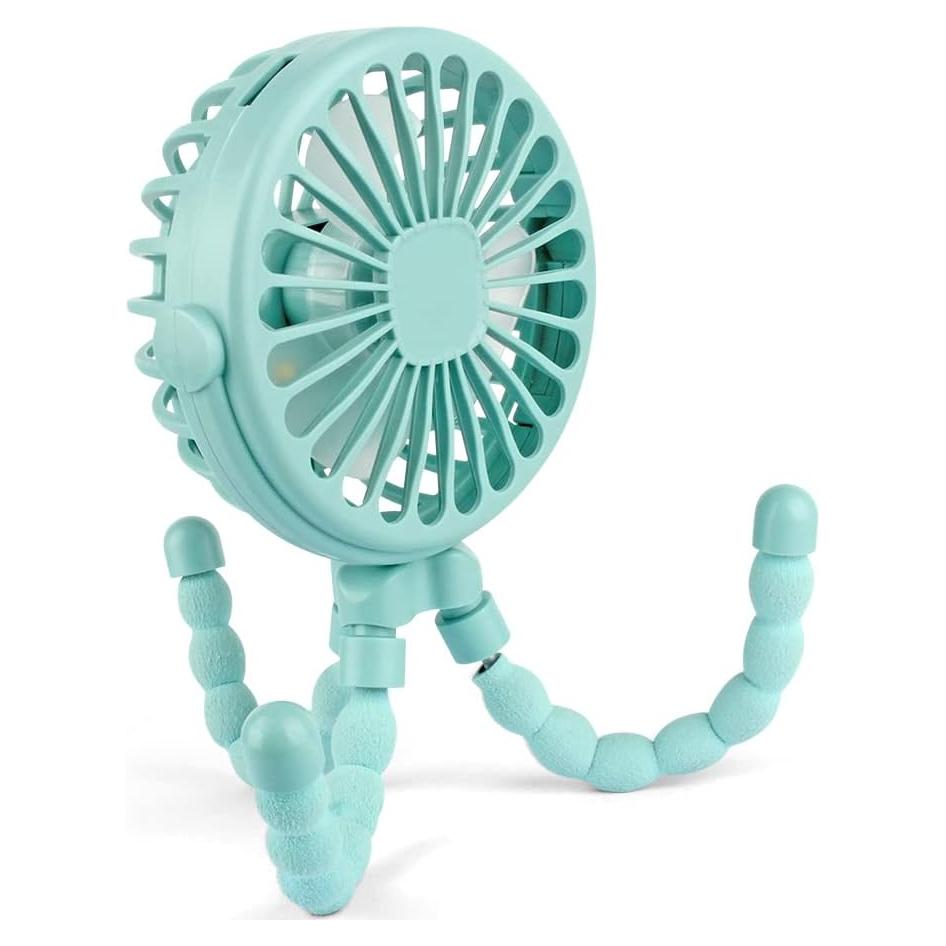 Ventilador Portátil Suteng con Trípode Flexible y Luz LED