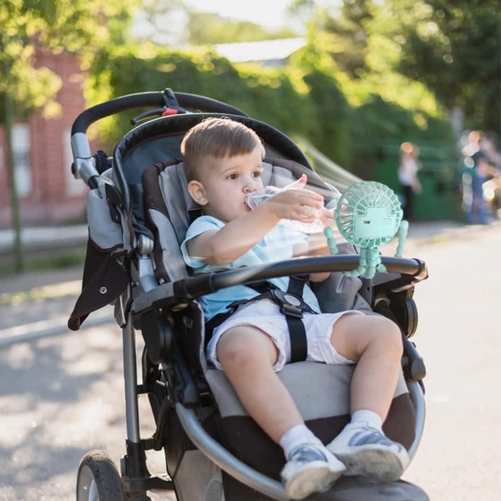 Ventilador Portátil Suteng con Trípode Flexible y Luz LED