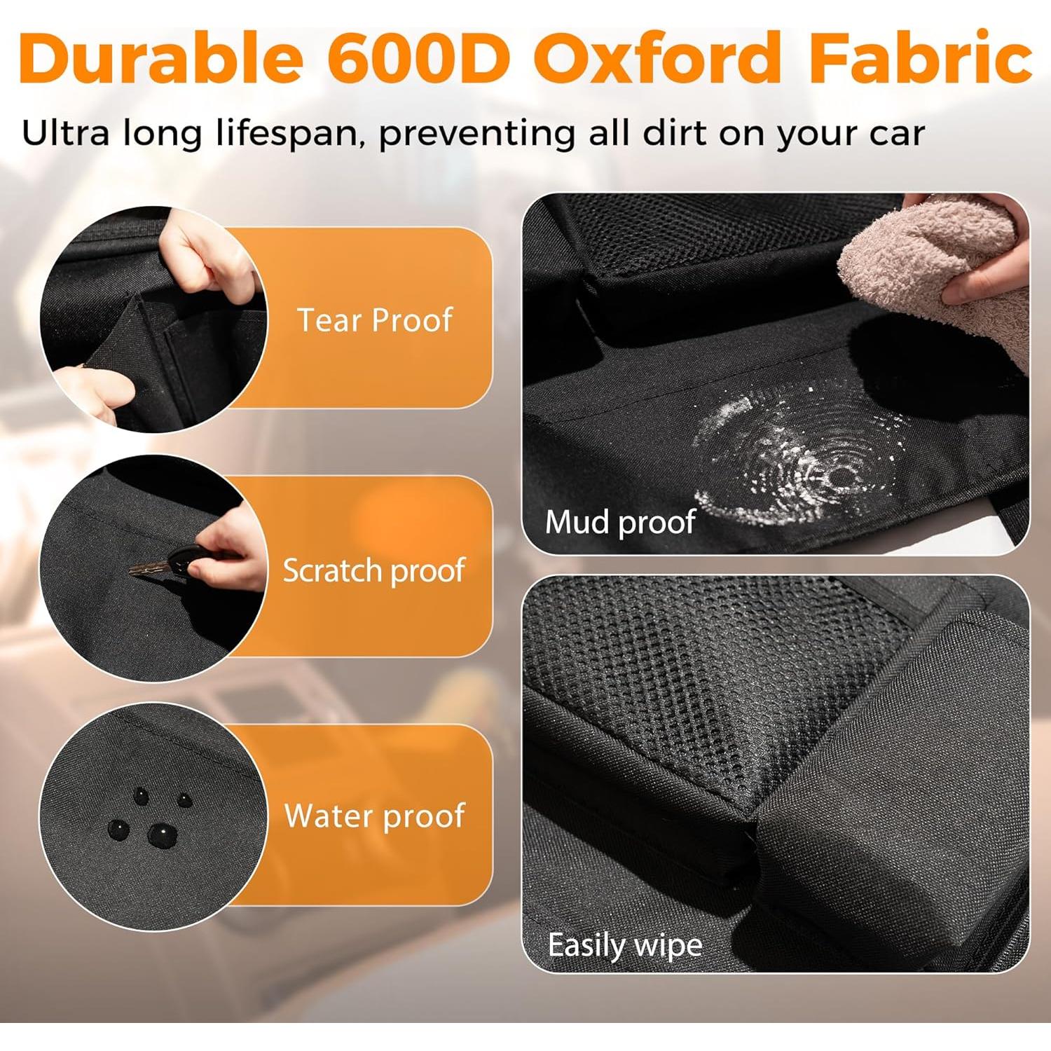 Organizador de Asiento Trasero de Coche Haoxiang, 9 Bolsillos, Negro