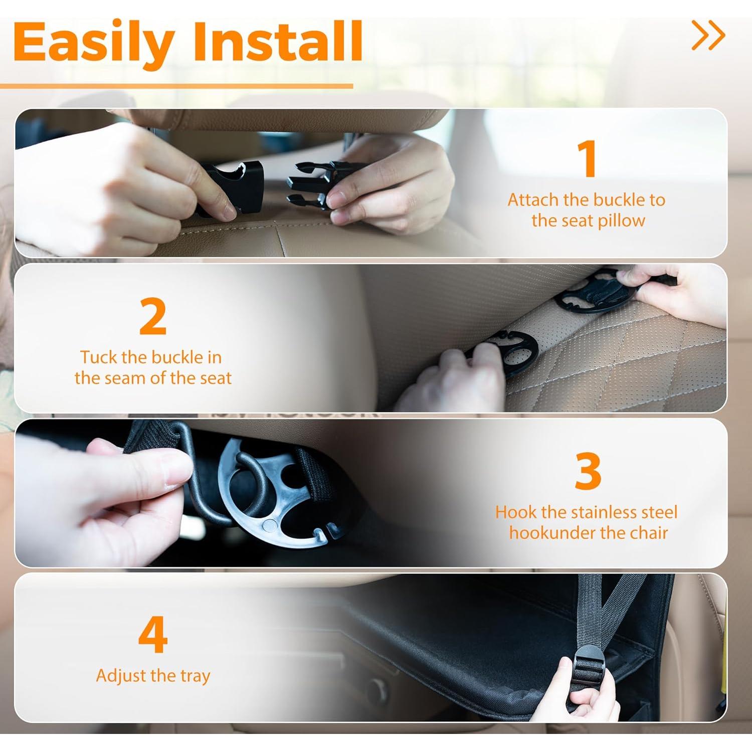 Organizador de Asiento Trasero de Coche Haoxiang, 9 Bolsillos, Negro