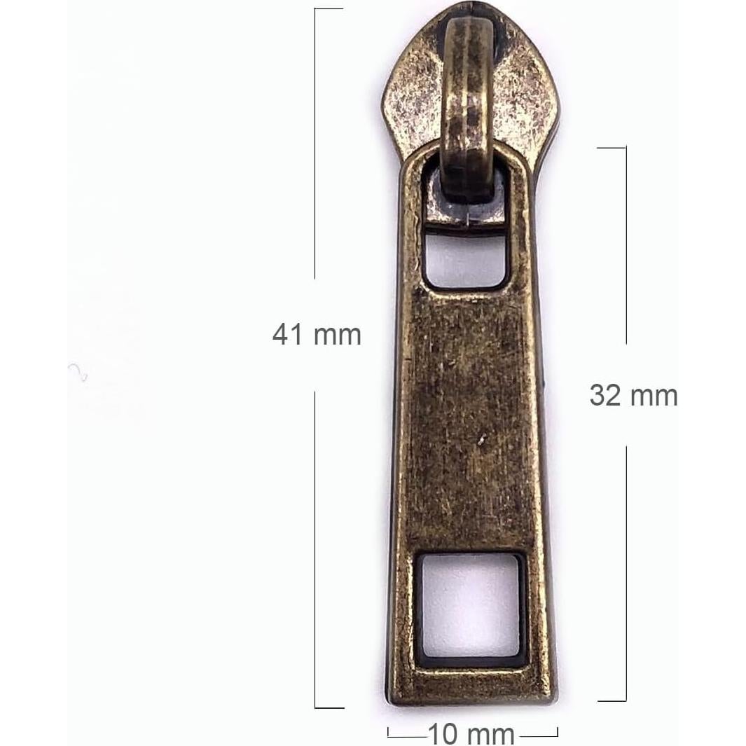 Tiradores de Cremallera KOTAIFA #5 Bronce Antiguo 30 Piezas
