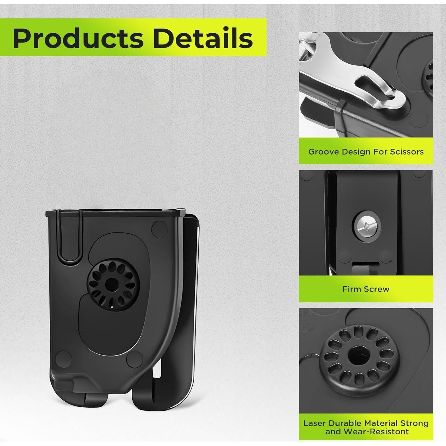 Fundas de Tijeras de Trauma Plegables LEEPENK 2 Pack - Negro