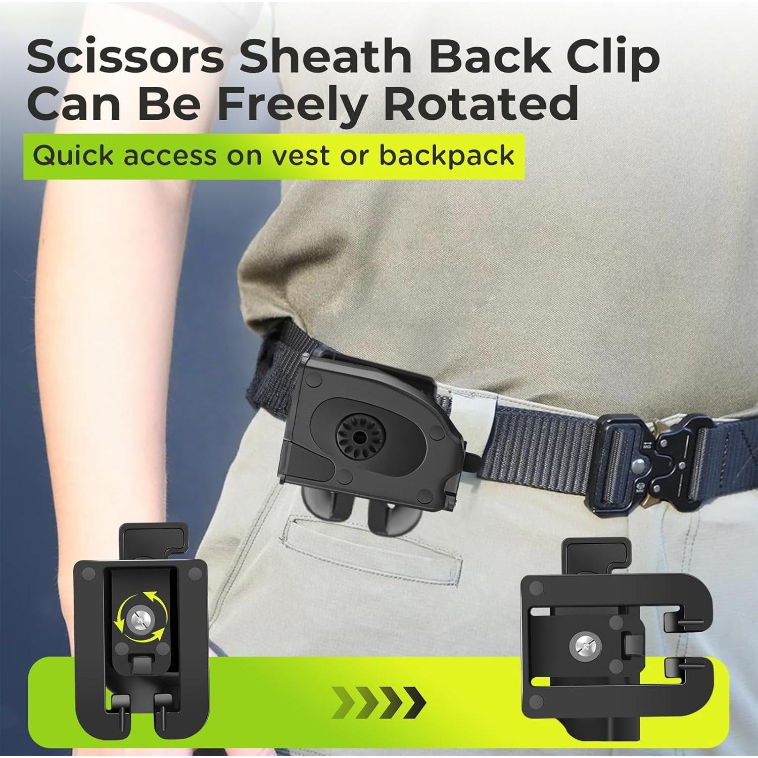 Fundas de Tijeras de Trauma Plegables LEEPENK 2 Pack - Negro