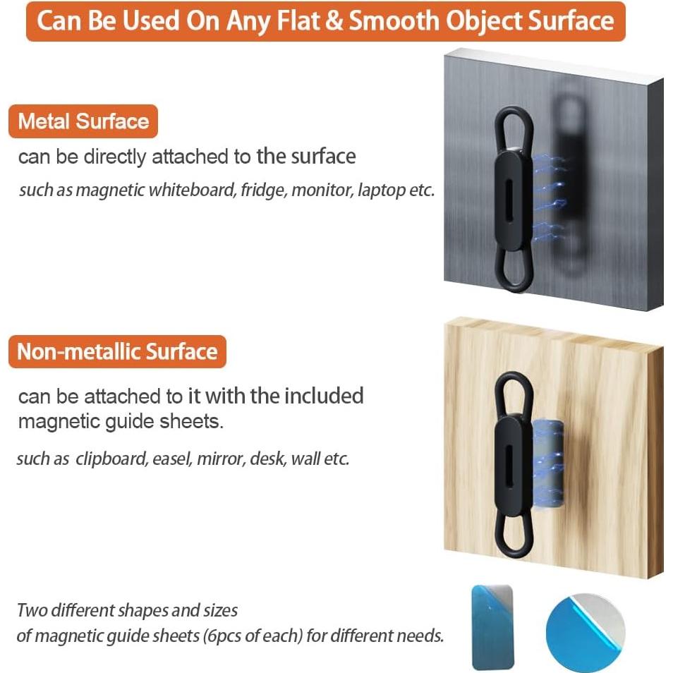 Paquete de 12 Soportes Magnéticos de Silicona Freewindo