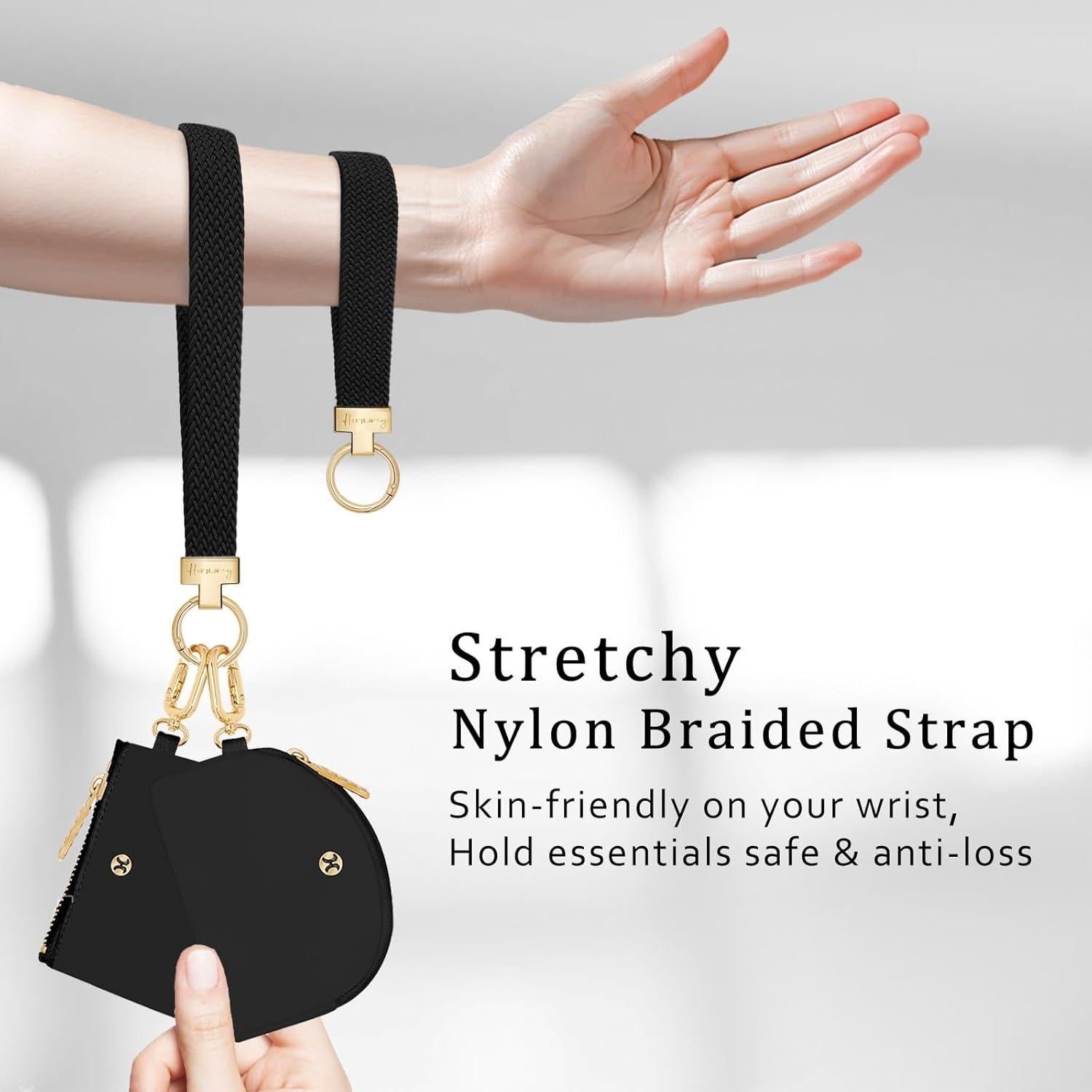 Monedero de muñeca Hovmwey con llavero y doble bolsa desmontable