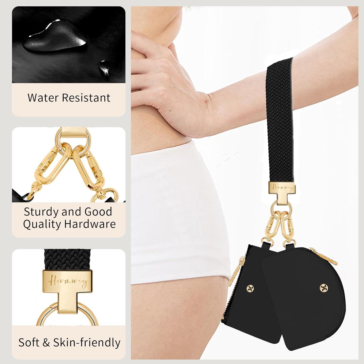 Monedero de muñeca Hovmwey con llavero y doble bolsa desmontable