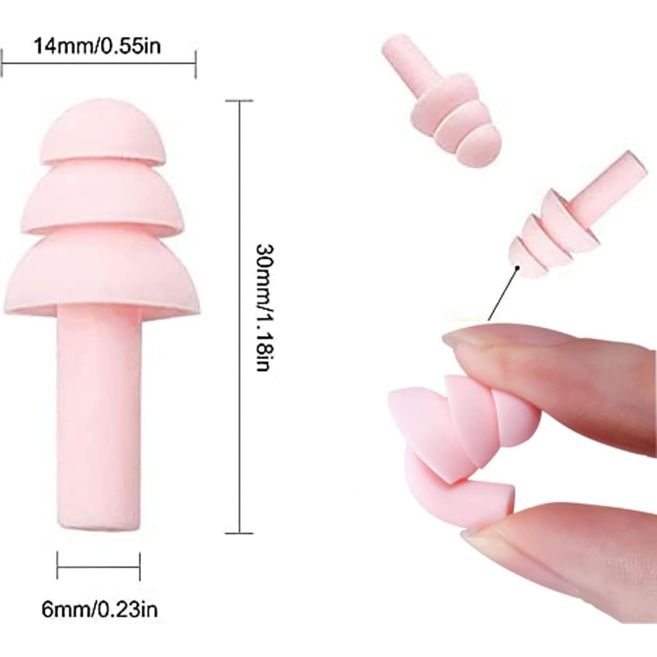 Tapones para oídos Noinkoti g-5, 8 pares, silicona, cancelación ruido