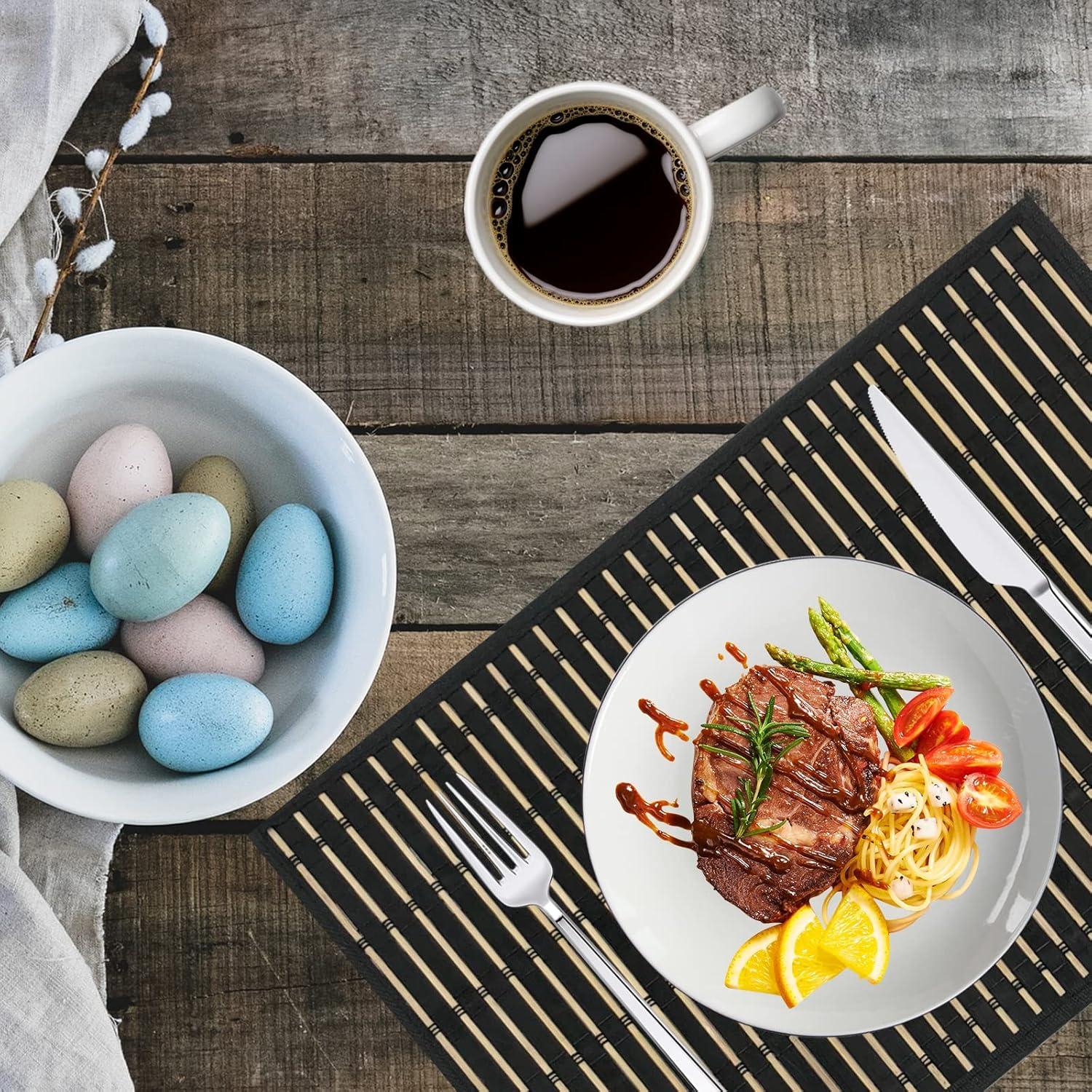 Juego de 8 Manteles de Bambú ANDSTAR 45x30cm Antideslizantes