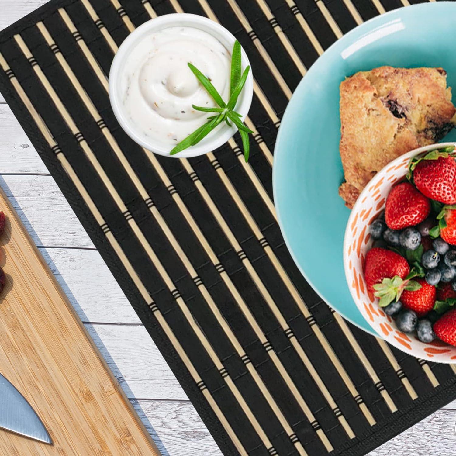 Juego de 8 Manteles de Bambú ANDSTAR 45x30cm Antideslizantes