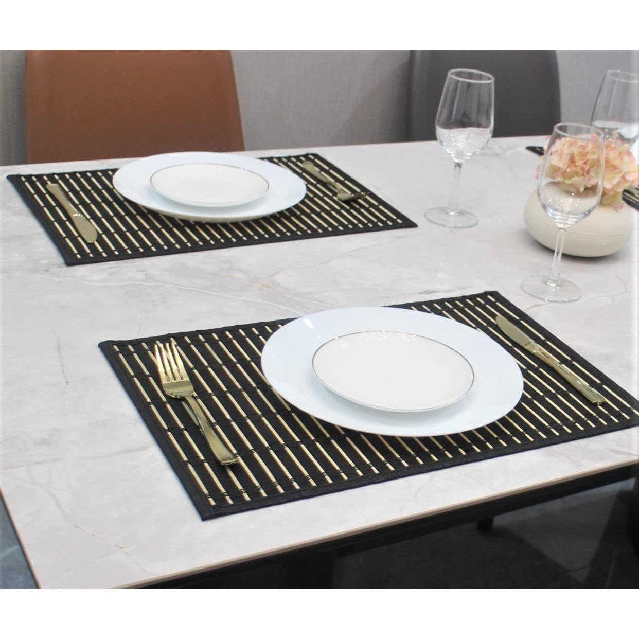 Juego de 8 Manteles de Bambú ANDSTAR 45x30cm Antideslizantes