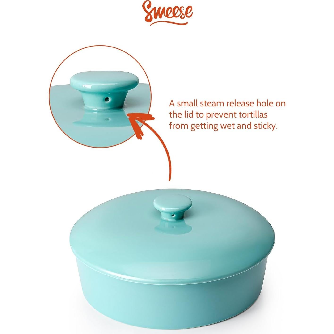 Calentador de Tortillas Sweese Turquesa - Capacidad 12 Tortillas