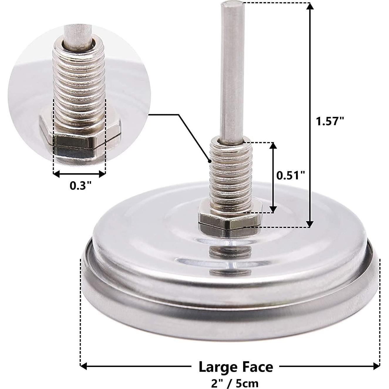 Repuestos de termómetro de parrilla BBQ-Element 5.08 cm