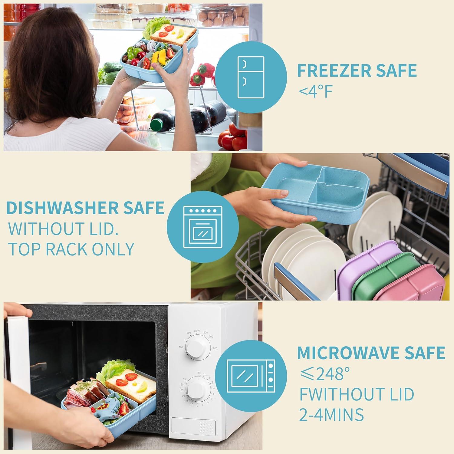 Caja de Almuerzo Bento Itopor Azul 1300ml A Prueba de Fugas