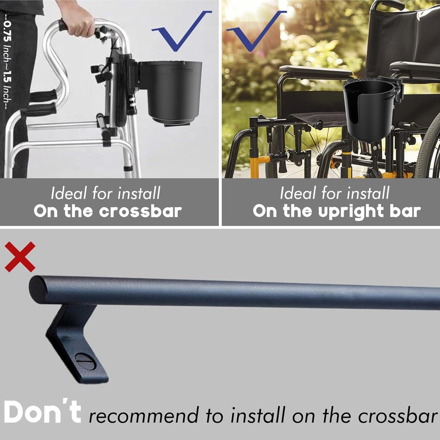 Soporte para Tazas EDSRDUX Ajustable Negro Mediano