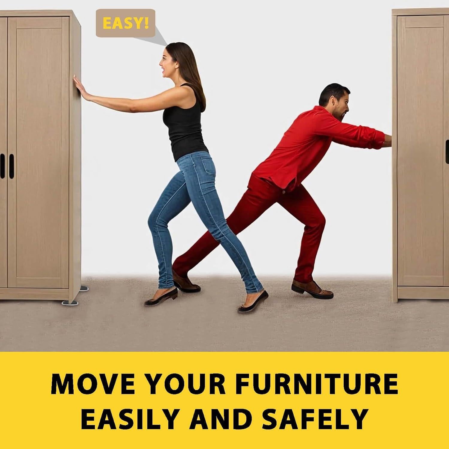 Deslizadores de Muebles Vanteen 8 Piezas 24.1 cm Beige