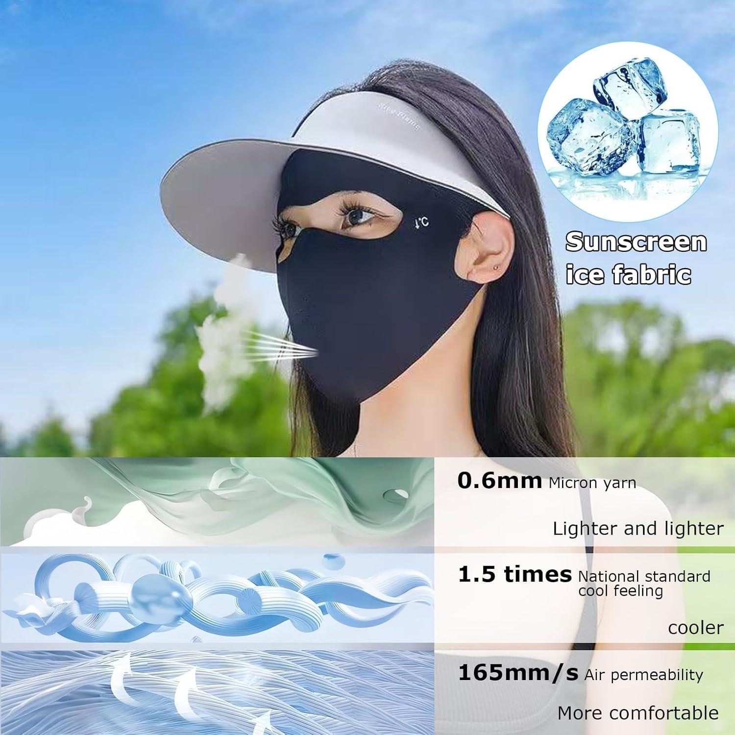 Máscara Solar de Cara Completa Vanolu UPF 50+ Transpirable