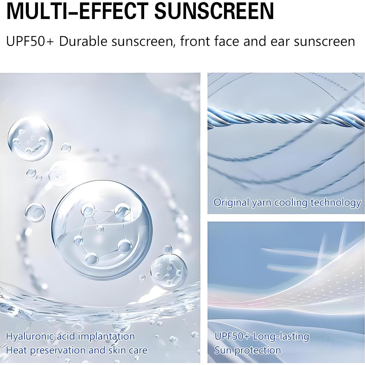 Máscara Solar de Cara Completa Vanolu UPF 50+ Transpirable