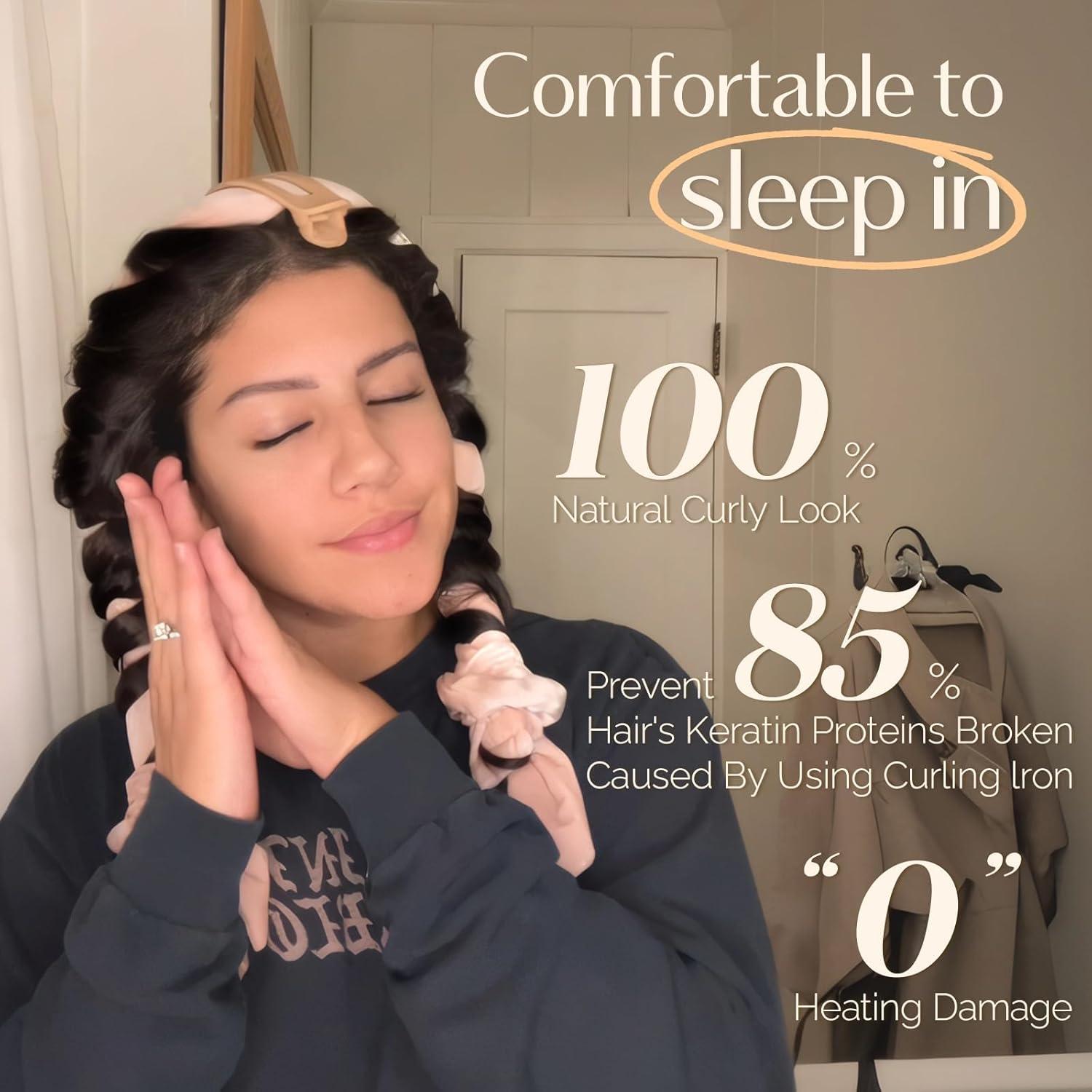 Rizador de Cabello Sin Calor Yanibest con Scrunchies y Clip