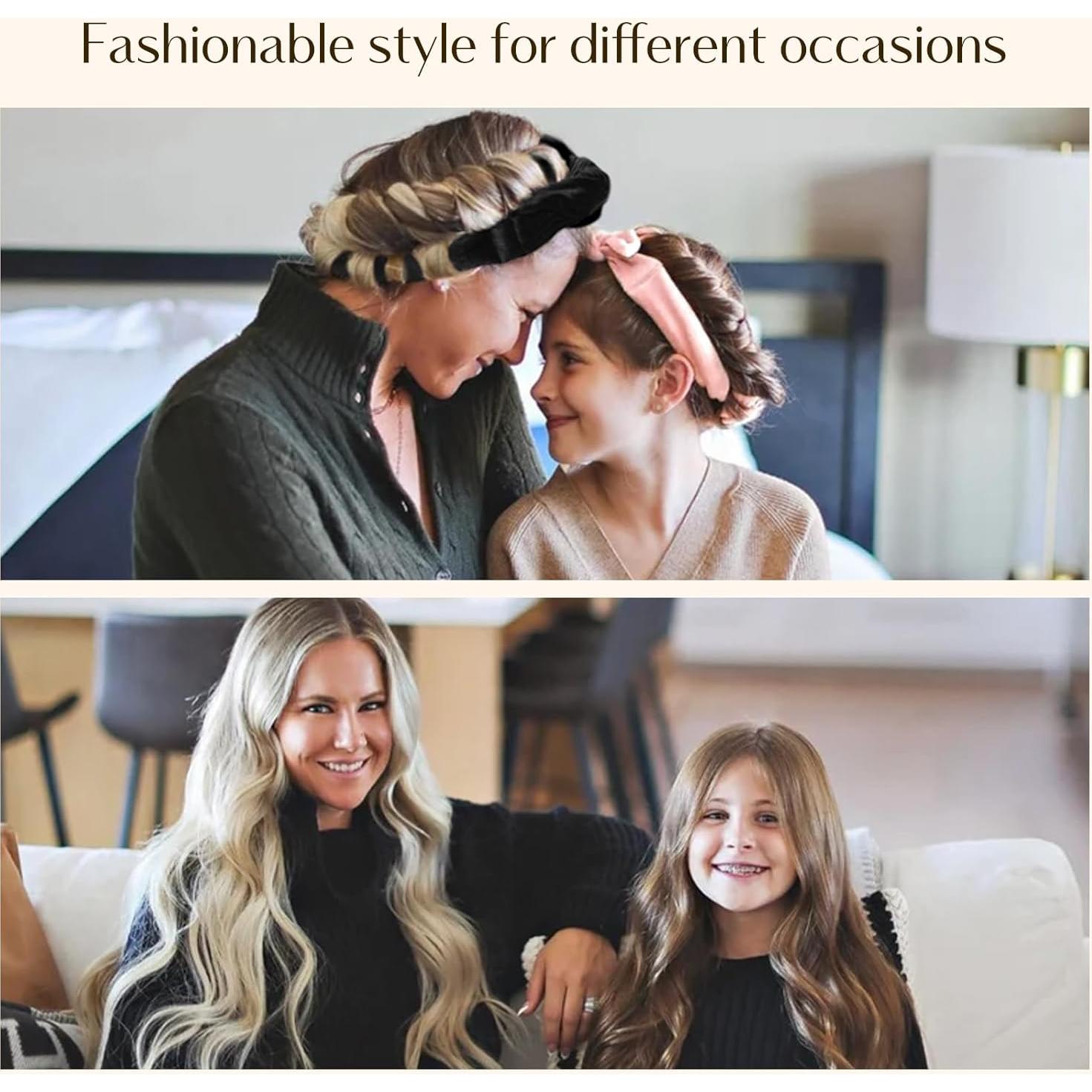 Rizador de Cabello Sin Calor Yanibest con Scrunchies y Clip