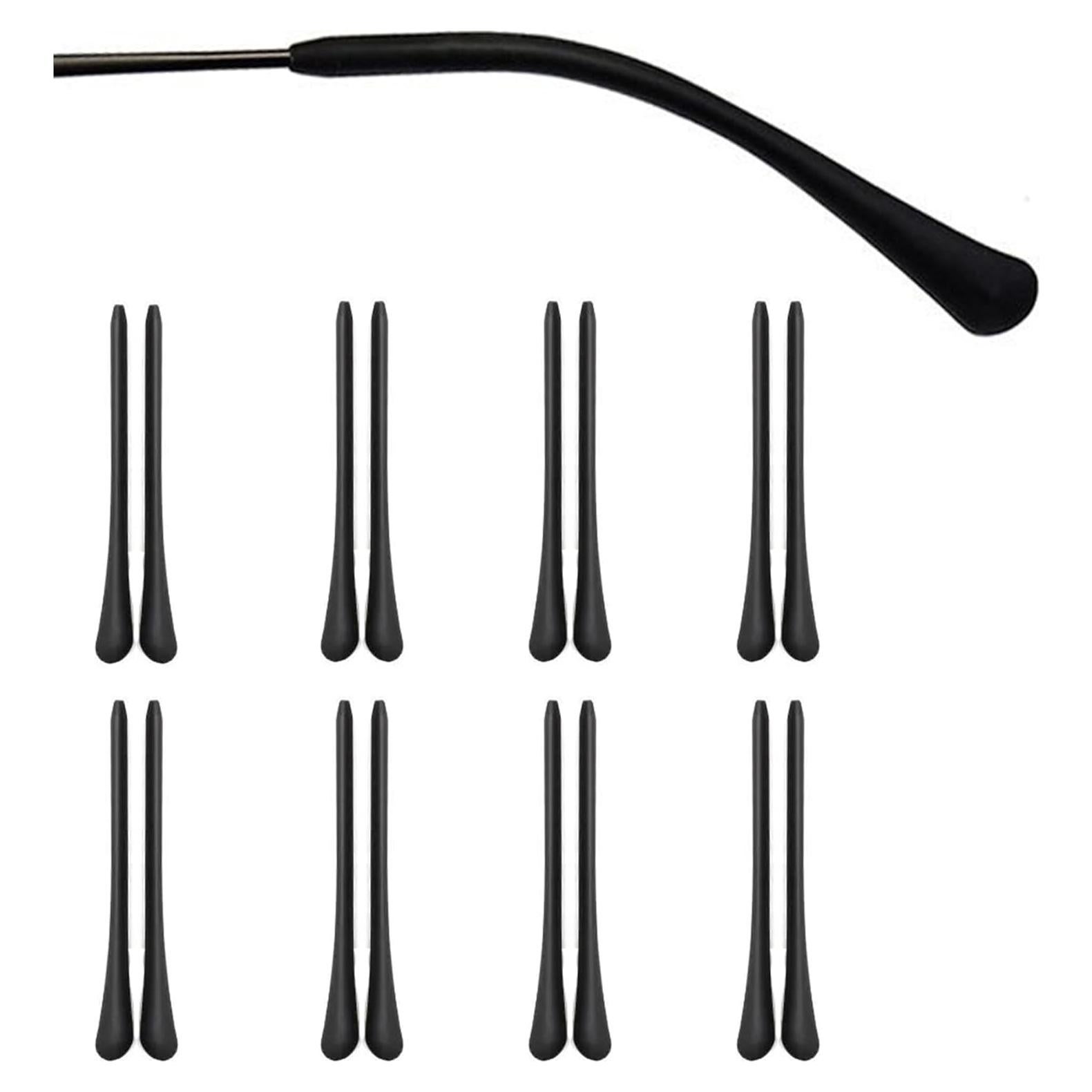 Puntas de Gafas Antideslizantes de Silicona 8 Pares Negro