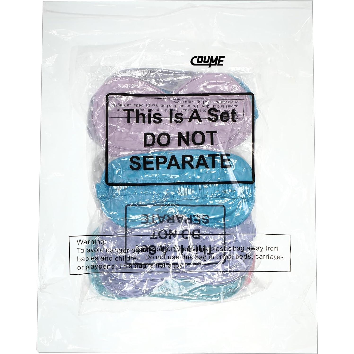 16 Máscaras de Seda para Dormir Coume - Suaves y Ligeras 20x9.2cm