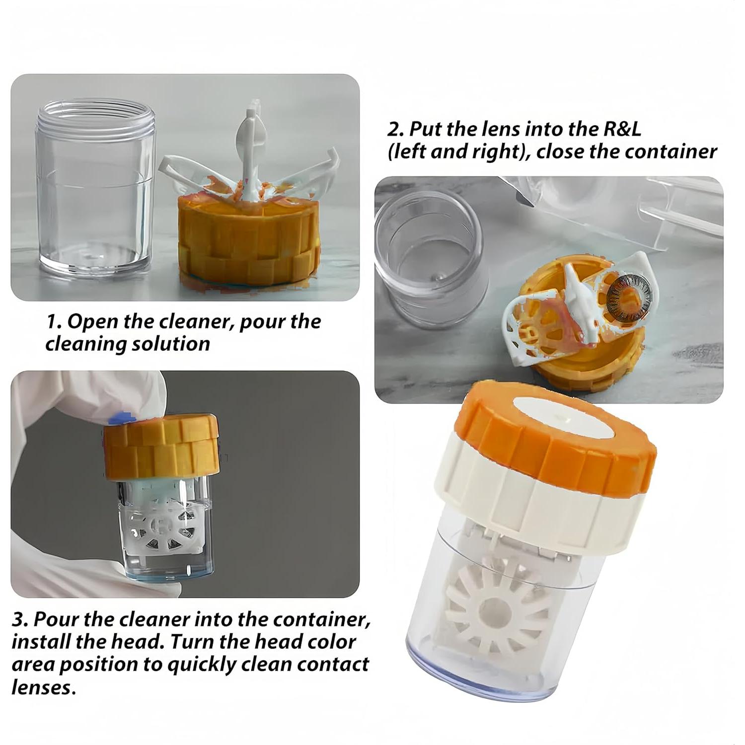 Estuche para Lentes de Contacto YKuzLx con Lavadora y Espejo