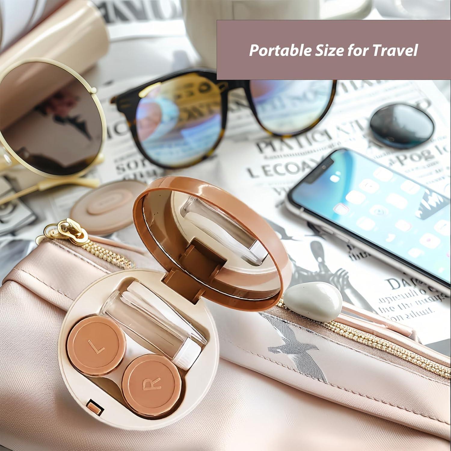 Estuche para Lentes de Contacto YKuzLx con Lavadora y Espejo