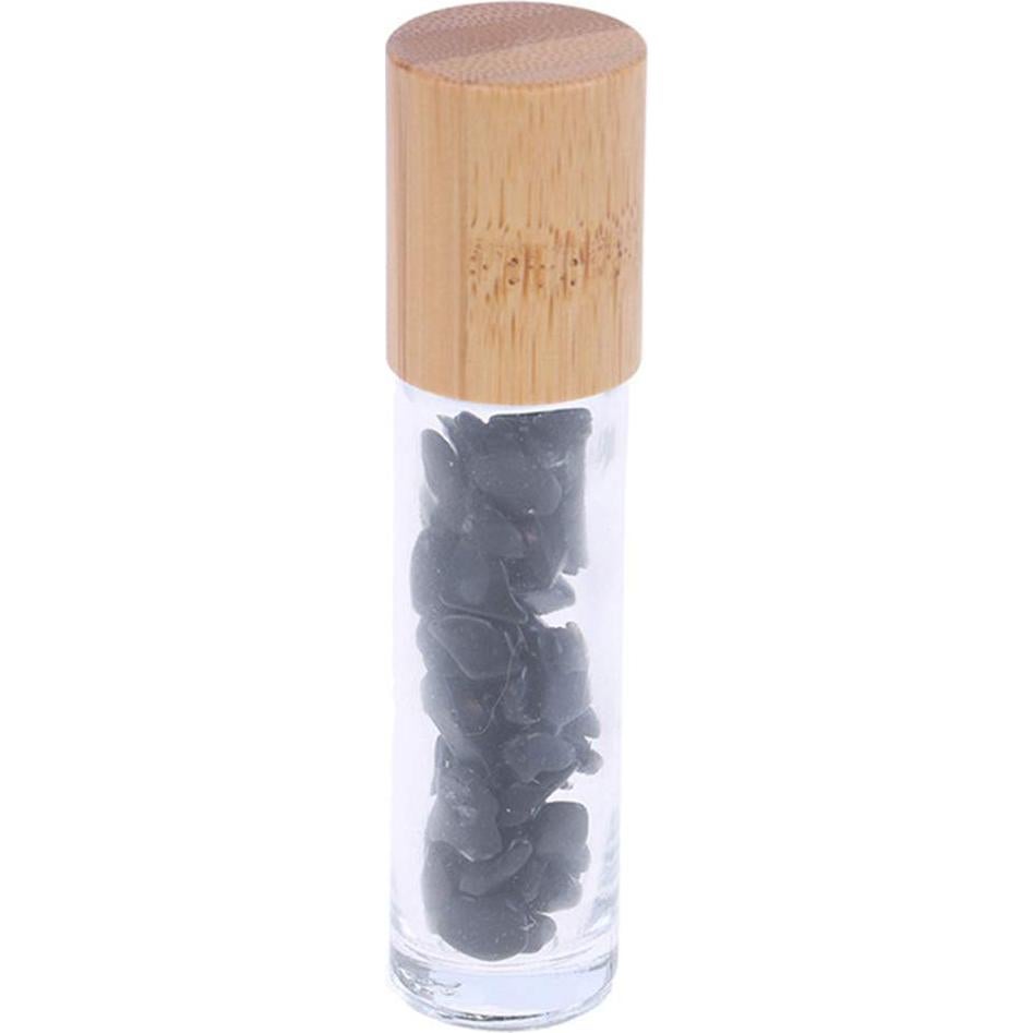 Paquete de 5 botellas de vidrio 10ml con rodillo Obsidiana Negra