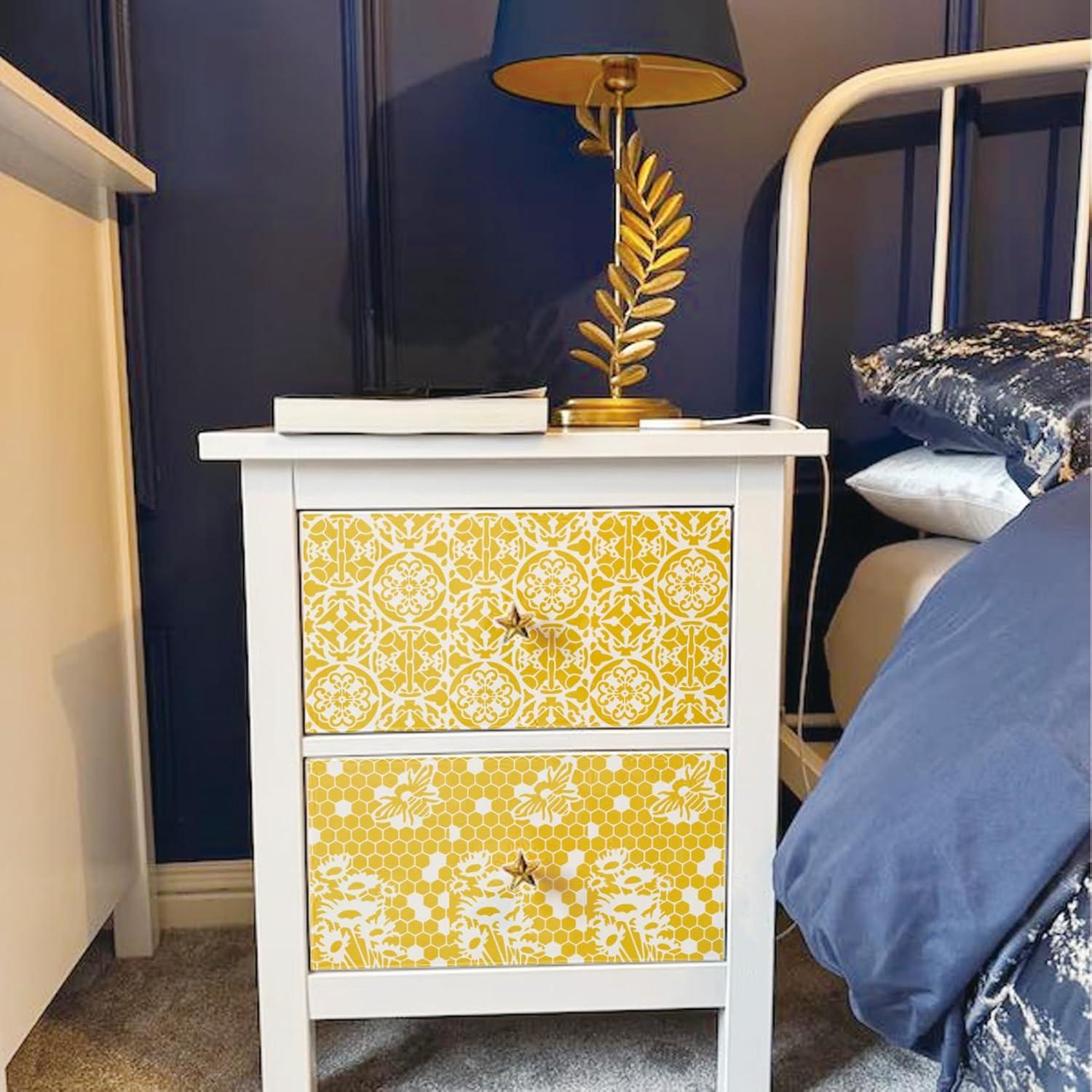 16 Plantillas Reutilizables para Pintar Boqon - Textura Abstracta