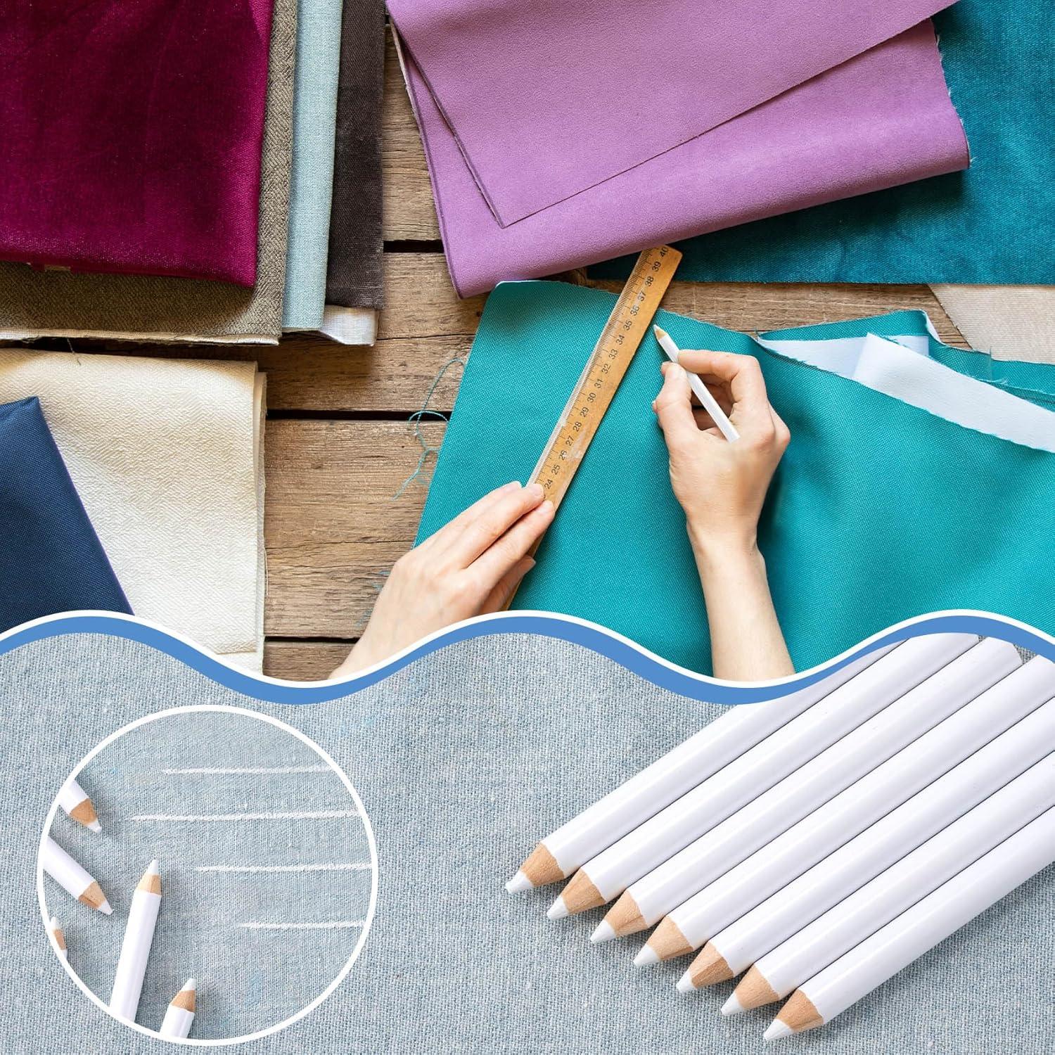 PAGOW 14 Lápices de Costura Lavables para Tela - Marcadores Blancos