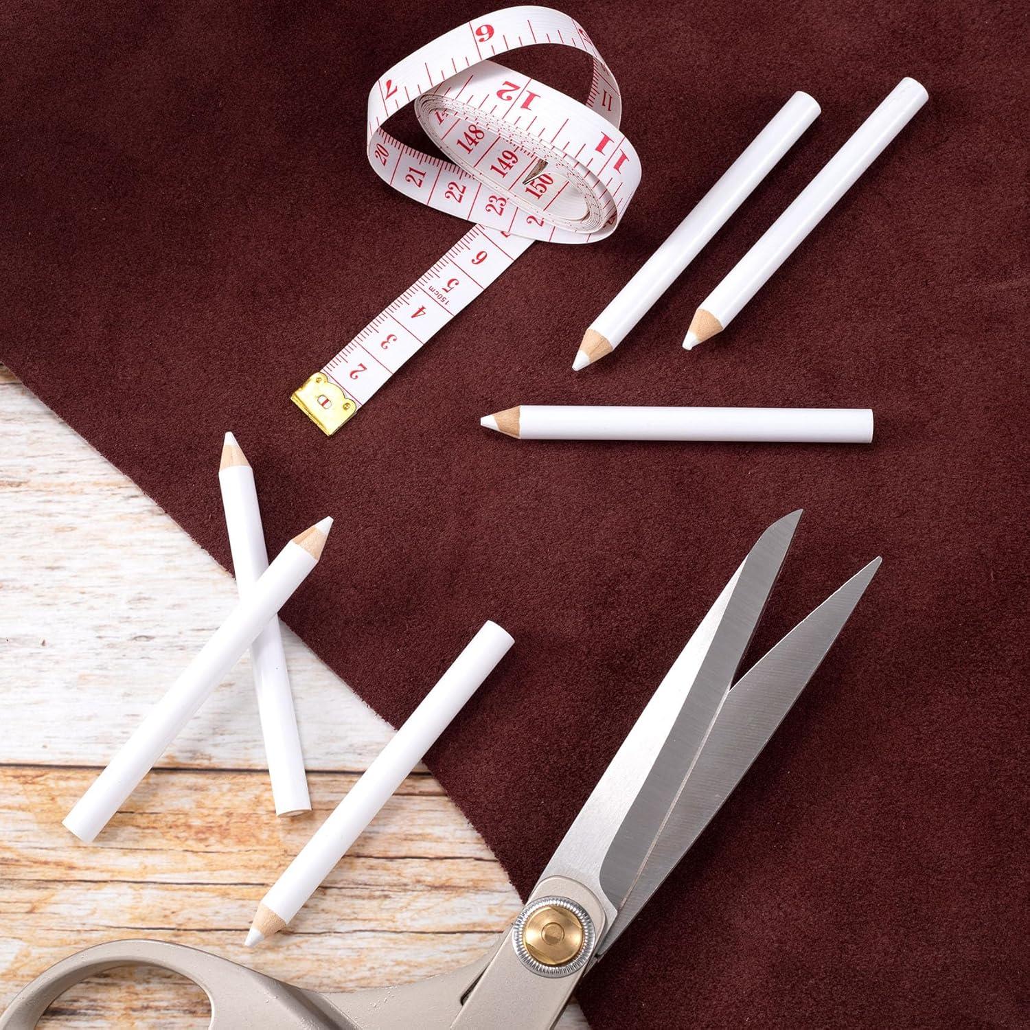 PAGOW 14 Lápices de Costura Lavables para Tela - Marcadores Blancos