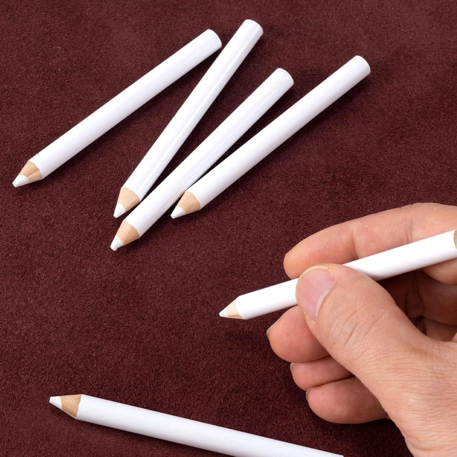 PAGOW 14 Lápices de Costura Lavables para Tela - Marcadores Blancos