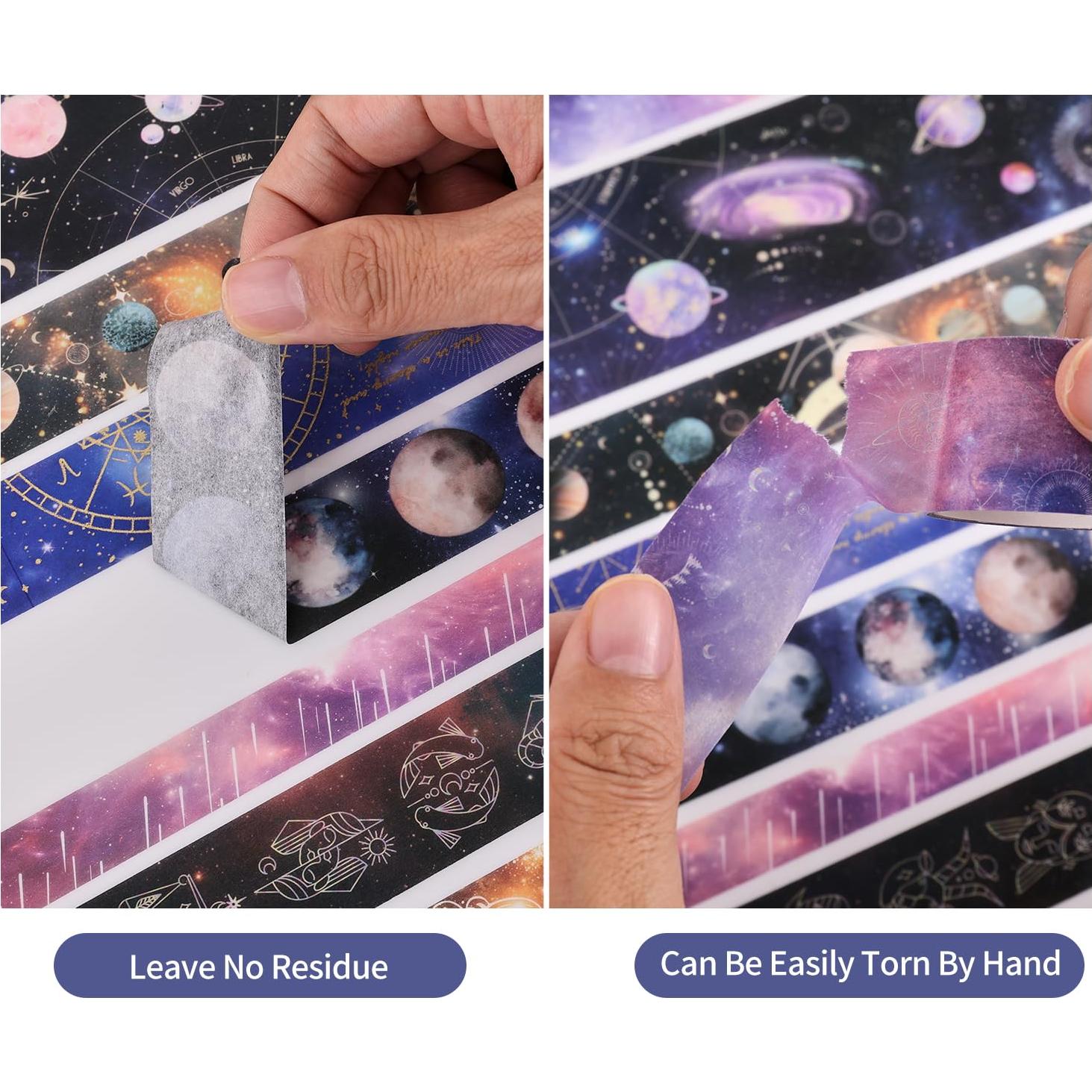 Conjunto de 32 Rollos de Cinta Washi VYRANA Galaxia 8-50mm