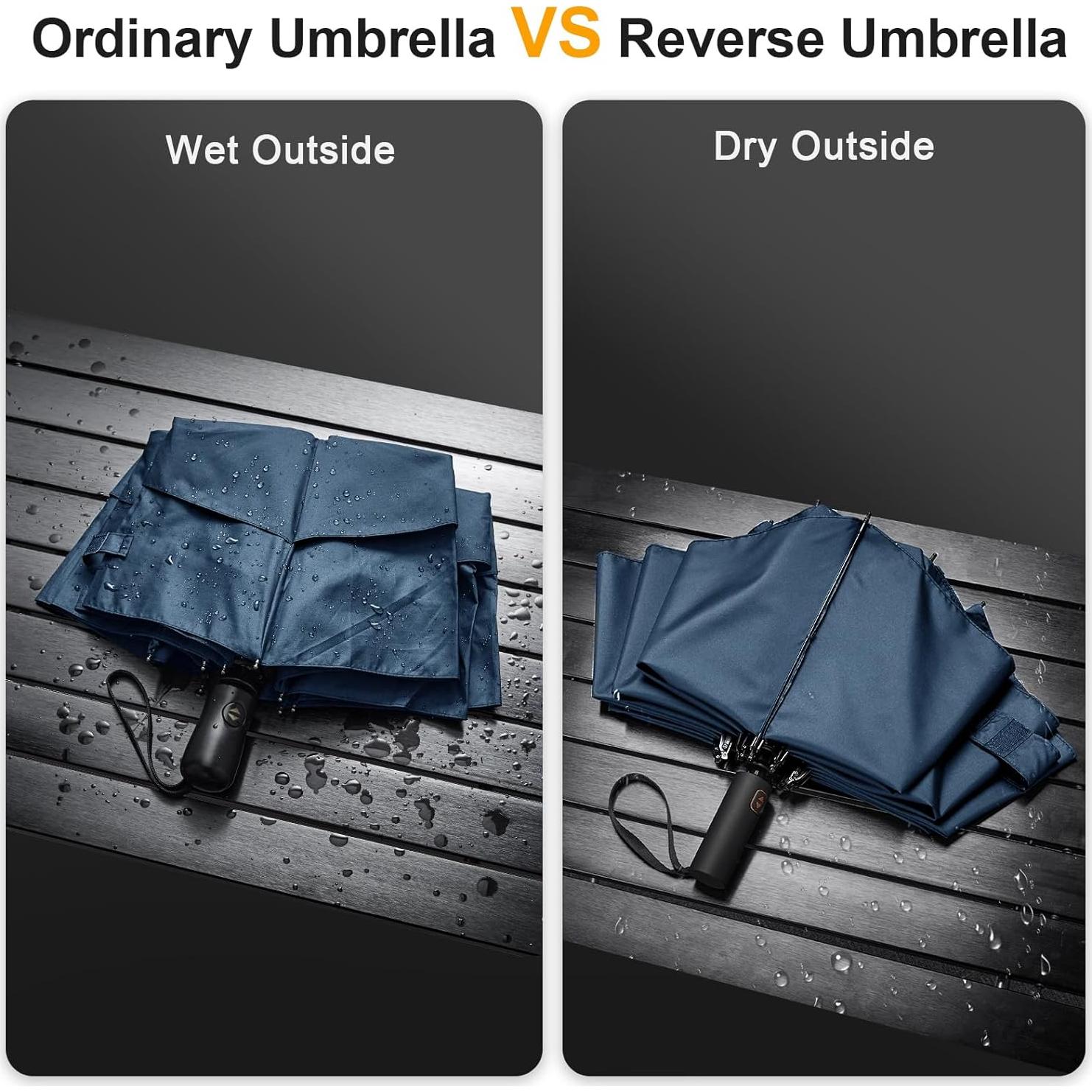 Paraguas Prospo Grande 117 cm Automático Plegado Inverso