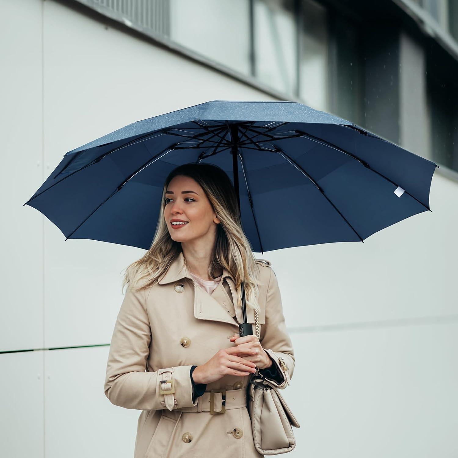 Paraguas Prospo Grande 117 cm Automático Plegado Inverso