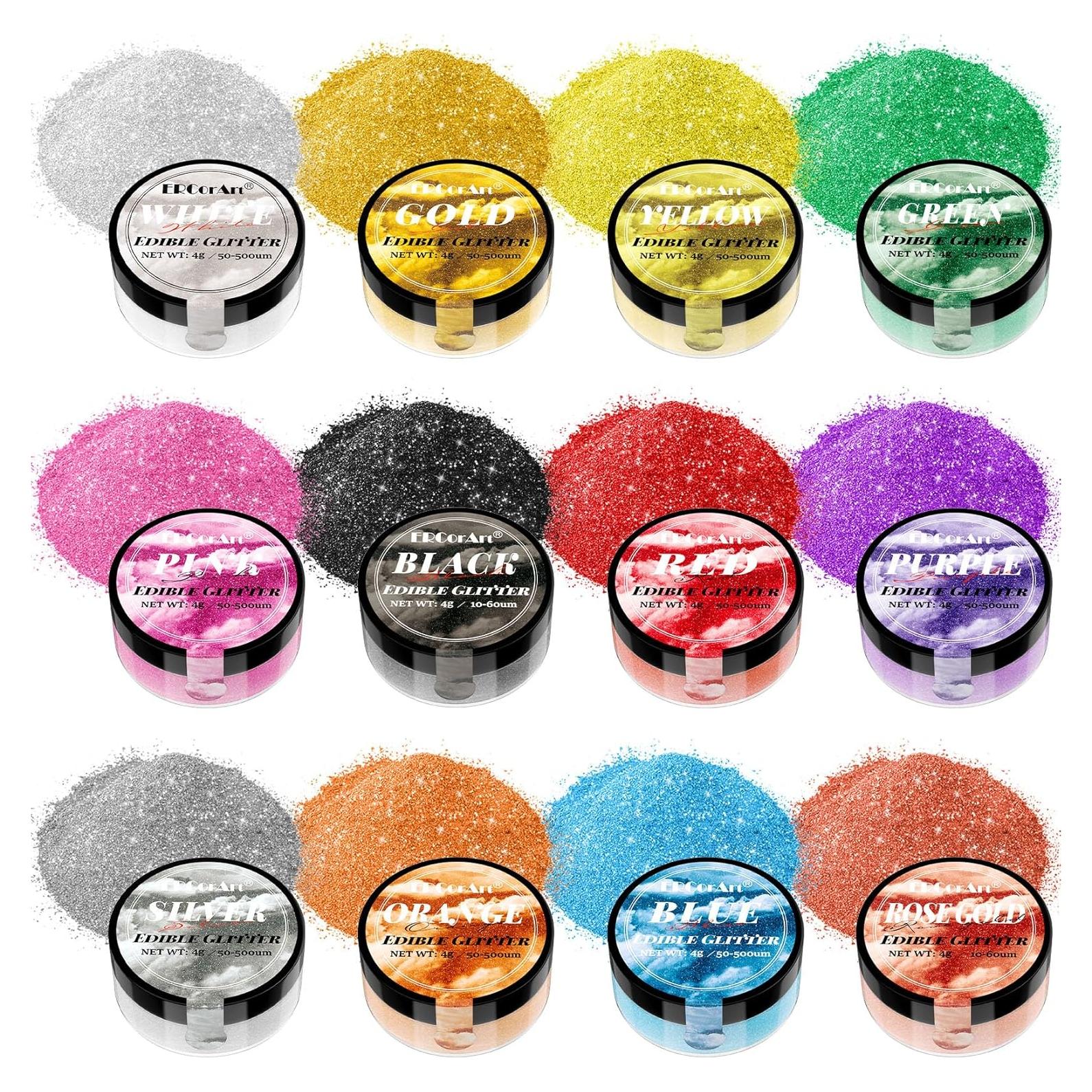 Brillo Comestible para Bebidas ERCorArt - 12 Colores 4g