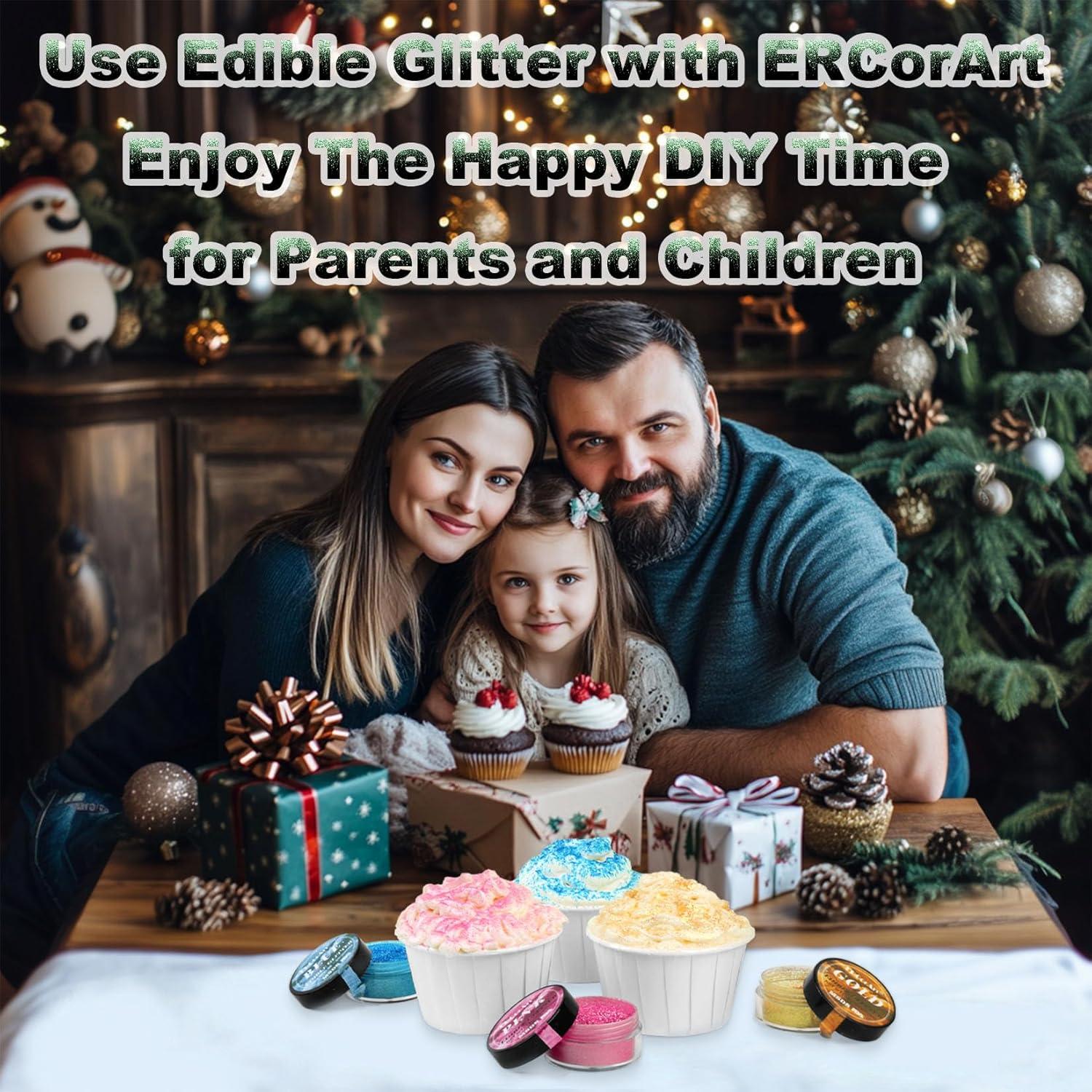 Brillo Comestible para Bebidas ERCorArt - 12 Colores 4g