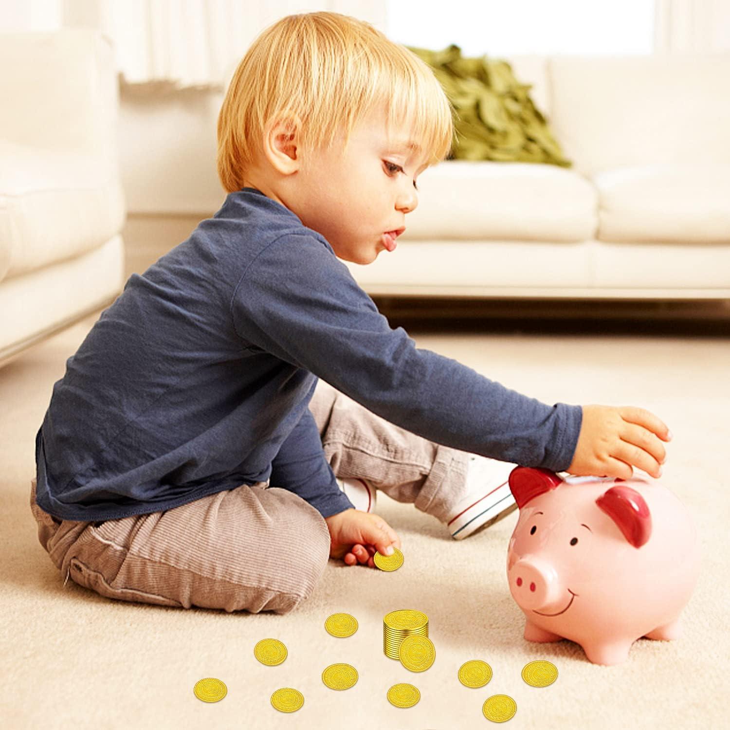 Juego de 100 Monedas de Plástico Doradas - SpinLaLa