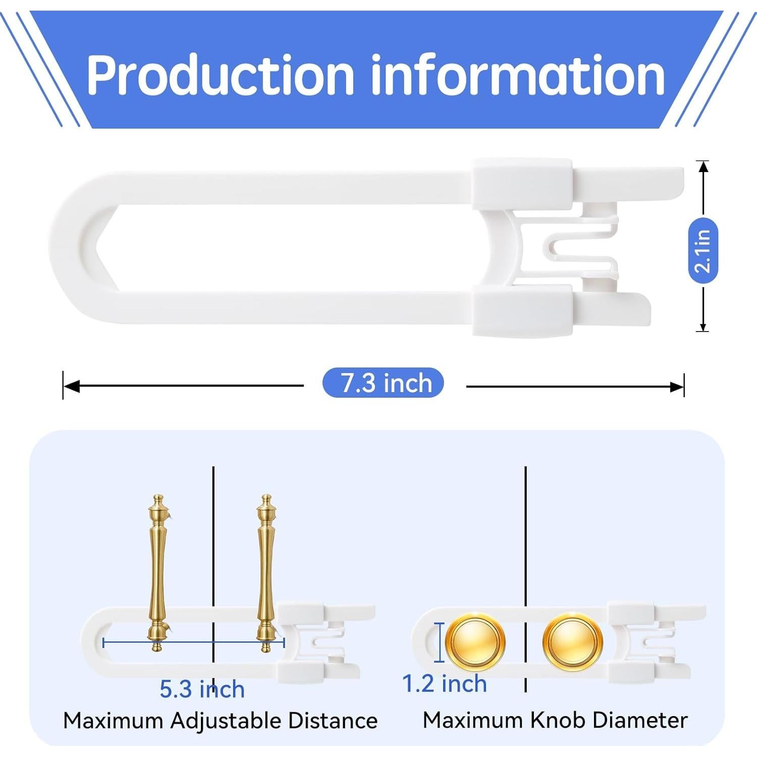 Cerraduras de Seguridad Ajustables Safeasy para Bebés - 8 Unidades